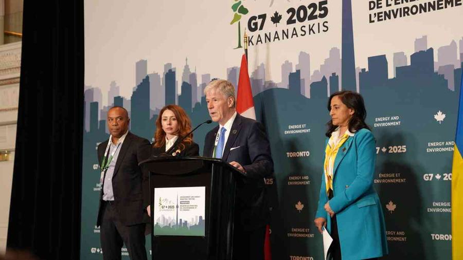 Le ministre de l’Énergie et des Ressources naturelles, Tim Hodgson, lors du G7 à Kananaskis en juin 2025